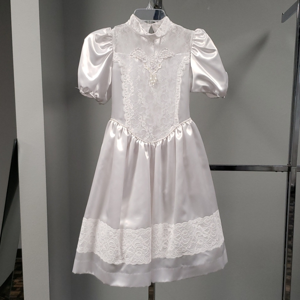 First Communion Dress, Flower Girl, White